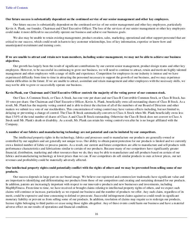 under armour annual report