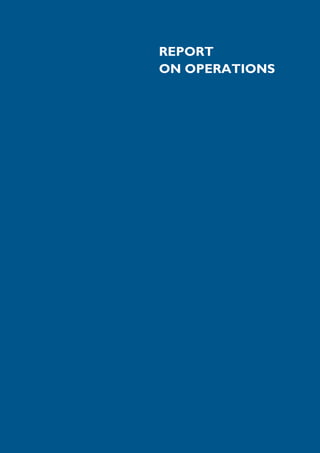 Report
on Operations
 
