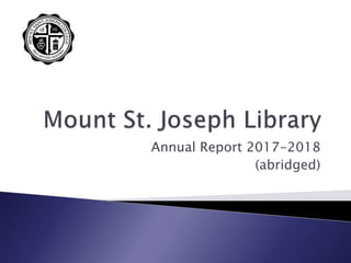 Annual Report 2017-2018
(abridged)
 