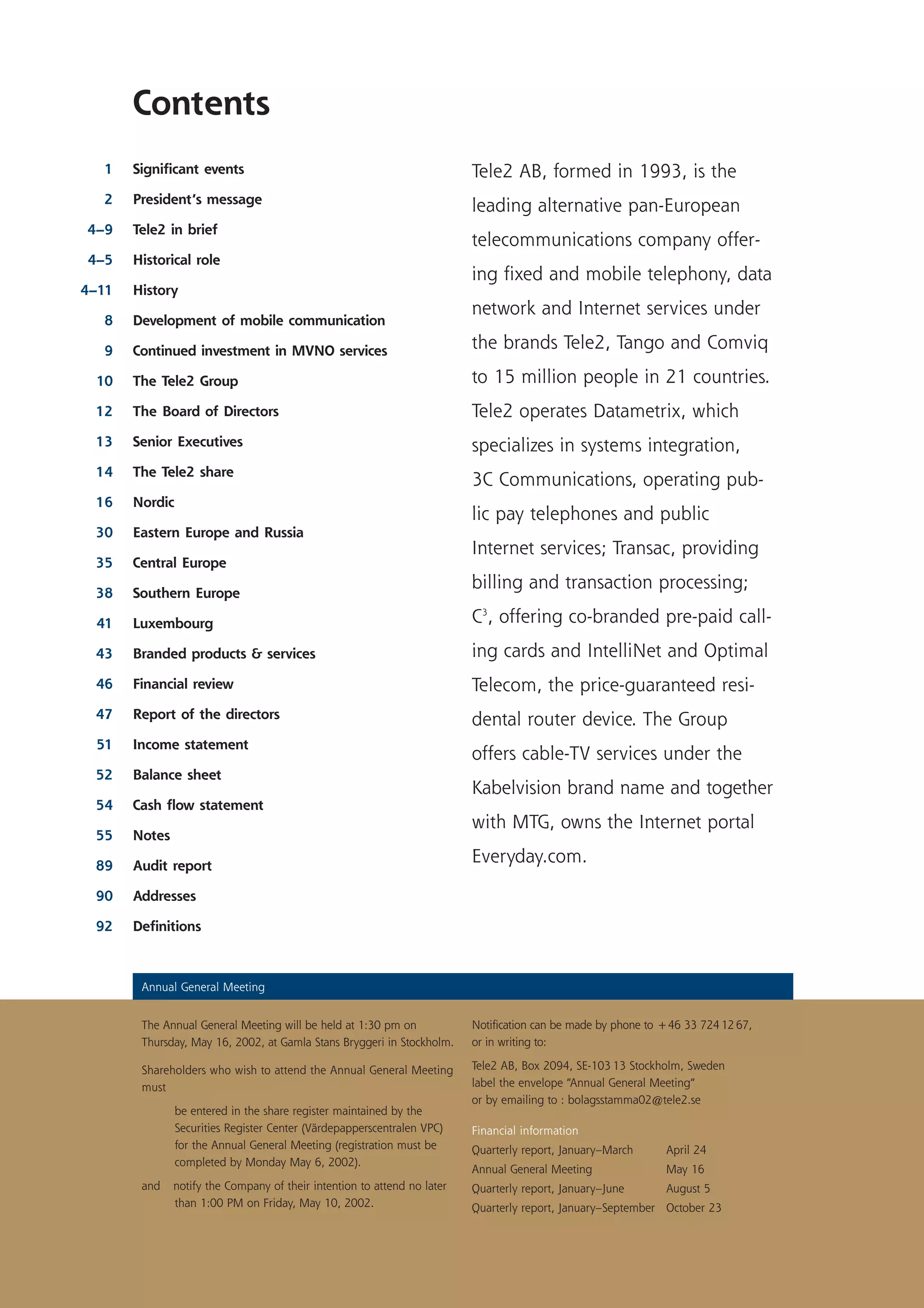 Annual Report 2001 | PDF