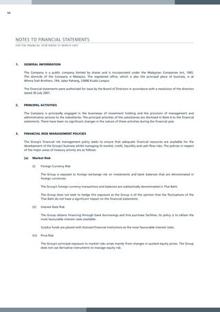 Financial Statement Risk Notes Annual Report 2007 1600kb | PDF