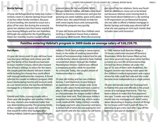 Habitat for Humanity Annual Report 2010