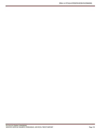 WRIA 10: PUYALLUP/WHITE RIVER WATERSHED




PUYALLUP TRIBAL FISHERIES
2009-2010 ANNUAL SALMON, STEELHEAD, AND BULL TROUT REPORT                                      Page 170
 