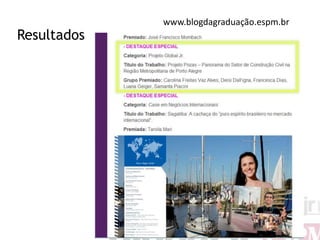 www.blogdagraduação.espm.br
Resultados
 