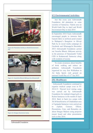 Annual Report 2015
Ashwamedh Foundation Page 10
[C] Environmental Activities:
Just like every year Ashwamedh
Foundation di...