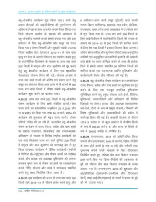 144 – okf"kZd fjiksVZ 2013-14
vè;k; 4% ;kstuk vk;ksx ds fofHkUu izHkkxksa esa izeq[k dk;Zdyki
cgq&{ks=dh; dk;ZØe 'kq# fd;k tk,A dk;Z gsrq
Ák:i ÝseodZ d¨ vkbZLkhMh,Lk dh iquLkaZjpuk dh
vafre :ijs[kk ds LkkFk rkyesy djds rS;kj fd;k x;k
ftLks ;¨tuk vk;¨x ds LknL; dh v/;{krk esa
cgq&{ks=dh; ijke'kZ djds LkeFkZ cuk;k x;k v©j bLk
Á;¨tu ds fy, cgq&{ks=dh; d¨j Lkewg dk xBu
fd;k x;kA i¨"k.k fu"d"k¨aZ v©j Lkwpd¨a Lkaca/kh miyCèk
ftyk Lrjh; MsVk ¼,,p,p 2010&11 Lks ikap cky
e`R;q nj MsVk ds varxZr fQYVj dk mi;¨x djrs gq,½
ds dk;Zuhfrd fo'ys"k.k ds ek/;e Lks] mPp Òkj okys
200 fty¨a esa ekr`Ro v©j cky dqi¨"k.k d¨ nwj djus
gsrq cgq&{ks=dh; dk;ZØe ds fy, ,d ÁLrkfor
j¨yvkmV ;¨tuk rS;kj dh xbZA ;¨tuk vk;¨x us
mPp Òkj okys jkT;¨a d¨ vafre :i Ánku djus gsrq
Lkewg dk Lkapkyu fd;k rFkk ÁkjaÒ esa u© jkT;¨a esa 100
mPp Òkj okys fty¨a esa i¨"k.k Lkaca/kh cgq&{ks=dh;
dk;ZØe 'kq: djus dk ÁLrko j[kkA
4-35-22 mPp Òkj okys 200 fty¨a esa cgq&{ks=dh;
i¨"k.k dk;ZØe ds fy, LkÒh Lkacaf/kr jkT;¨a@Lka?k
jkT; {ks=¨a d¨ Á'kkLkfud vuqe¨nu 25-11-2013 v©j
11-12-2013 d¨ fn;k x;k rFkk 24 tuojh] 2014 d¨
dk;ZØe dh 'kq#vkr dh xbZA jkT; Lrjh; i¨"k.k
ifj"knsa xfBr dh tk jgh gSaA ÁLrkfor cgq&{ks=dh;
i¨"k.k dk;ZØe Lks jkT;] ftyk] Cy‚d v©j xzke Lrj¨a
ij Lk'kä LkaLFkkxr] ;¨tukc) v©j ÁpkyukRed
vfÒLkj.k ds ek/;e Lks fofÒé jk"Vªh; dk;ZØe¨a d¨
,d LkkFk feykdj mPp Òkj okys pqÇunk 200 fty¨a
esa ekr`Ro v©j cky dqi¨"k.k d¨ pj.kc) <ax Lks nwj
fd;k tk,xkA dk;ZØe esa fofÒé dk;ZØe¨a@Ldhe¨a
esa fof'k"V Á¨&U;wfVª'ku v©j i¨"k.k dk;¨aZ d¨ 'kkfey
djds v©j ÁR;{k ,oa vÁR;{k n`f"Vd¨.k d¨ Lk'kä
cukdj eq[; :i Lks i¨"k.k var%{ksi¨a ij /;kudsUæ.k
djds uhfr] ;¨tuk v©j dk;Z esa LkkeatL; LFkkfir
djus gsrq y{; fu/kkZfjr fd;k tkrk gSA
4-35-23 bLk dk;ZØe d¨ vLke esa mPp Òkj okys 100
fty¨a ¼o"kZ 2013&14 ds n©jku ÁkjaÒ djus gsrq½ v©j
8 vf/kdkj&ÁkIr dk;Z Lkewg ¼bZ,th½ okys jkT;¨a
uker% fcgkj] NŸkhLkx<+] >kj[kaM] e/; Áns'k] v¨fM'kk]
jktLFkku] mŸkj Áns'k rFkk mŸkjk[kaM esa mŸkj¨Ÿkj :i
esa 'kq# fd;k x;k gSA mPp Òkj okys 200 fty¨a ds
fy, vkbZLkhMh,Lk esa ;Fkkfu/kkZfjr fty¨a dh Lka[;k ds
vk/kkj ij 2014&15 Lks 200 fty¨a d¨ 'kkfey djus
ds fy, 'ks"k 100 fty¨a esa bLkdk foLrkj fd;k tk,xkA
vf/kd Lkaosnu'khy v©j dqi¨"k.k i‚dsV¨a rFkk vuqLkwfpr
tkfr;¨a ,oa vuqLkwfpr tutkfr;¨a bR;kfn dh vkcknh
okys {ks=¨a ij /;ku dsfUær djus ds LkkFk gh ÁR;sd
ftys esa LkcLks T;knk ÁÒkfor 50 Áfr'kr fty¨a d¨
'kkfey djds ,d p;ukRed O;kfIr n`f"Vd¨.k v©j
dk;ZÁ.kkyh rS;kj v©j Lohdkj dh xbZ gSA
4-35-24 cgq&{ks=dh; i¨"k.k dk;ZØe dk /;kudsUæ.k
jkT;] ftyk] Cy‚d v©j xzke Lrj¨a ij dqi¨"k.k d¨ nwj
djus ds fy, ,d etcwr LkefUor n`f"Vd¨.k
Lkqfuf'pr djus gsrq Áeq[k Q¨dLk okys {ks=¨a] fof'k"V
Òwfedkvksa] mŸkjnkf;Ro¨a v©j vfÒLkj.k dh fofÒé
fn'kkvksa ij g¨xkA ÁR;{k v©j vÁR;{k O;k[;kRed
var%{ksi¨a] n¨u¨a ds :i esa Áeq[k {ks=d¨a@foÒkx¨a dh
fo'ks"k Òwfedkvksa v©j mŸkjnkf;Ro¨a dh Ldhe esa
:ijs[kk rS;kj dh xbZ gSA ckjgoÈ ;¨tuk ds n©jku
1213-19 dj¨M+ #- ds dqy vkcaVu esa dsUæh; fgLLks
ds :i esa 944-39 dj¨M+ #- v©j jkT; ds fgLLks ds
:i esa 268-80 dj¨M+ #- 'kkfey gSA
4-35-25 ,u,Q,Lk,] 2013 d¨ vf/kfu;fer fd;k
x;k gS v©j ,u,Q,Lk,] 2013 ds varxZr] fn'kk&funsZ'k¨a
ds LkkFk N¨Vs cPp¨a ¼6 ekg&6 o"kZ½ v©j xÒZorh rFkk
nqX/kiku djkus okyh ekrkvksa ds fy, Vh,pvkj
fuèkkZfjr djrs gq,] efgyk v©j cky fodkLk ea=ky;
}kjk tkjh fd, x, fn'kk&funsZ'k¨a dh ,d:irk ds
eqÌs d¨ efgyk v©j cky fodkLk ea=ky; ds Lke{k
mBk;k x;k gSA ,u,Q,Lk,] 2013 dh 'kq#vkr v©j
vkbZLkhMh,Lk ¼,Lk,uih&,pLkh,e v©j Vh,pvkj
n¨u¨a½ rFkk vkbZth,e,LkokbZ ds LkanÒZ esa ÁLkkj ds eqÌs
d¨ Òh mBk;k x;kA
 