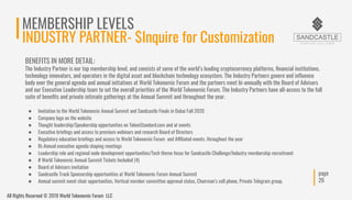 page
26
MEMBERSHIP LEVELS
INDUSTRY PARTNER- $Inquire for Customization
BENEFITS IN MORE DETAIL:
The Industry Partner is ou...