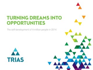 TURNING DREAMS INTO
OPPORTUNITIES
The self-development of 4 million people in 2014
 