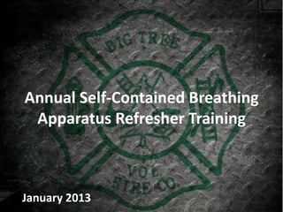 Annual Self-Contained Breathing
 Apparatus Refresher Training



January 2013
 
