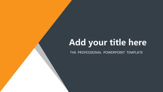 Add your title here
THE PROFESSIONAL POWERPOINT TEMPLATE
 