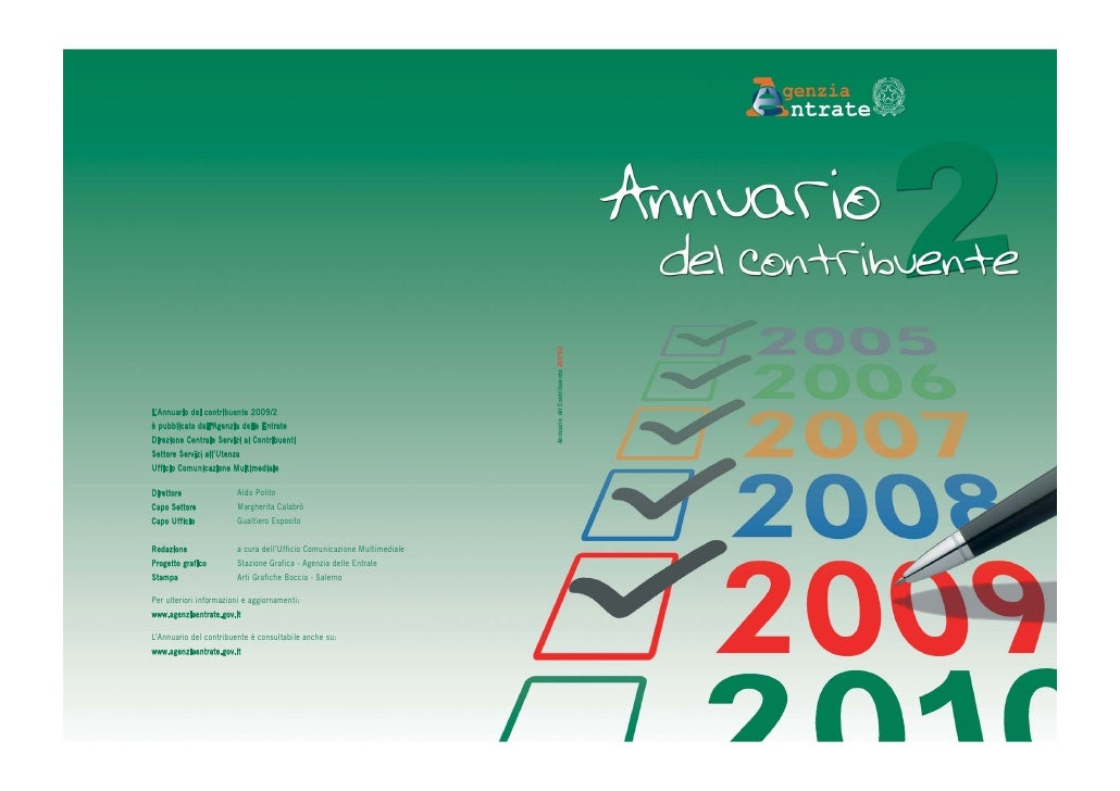 Annuario Agenzia Entrate 2009 2 Internet