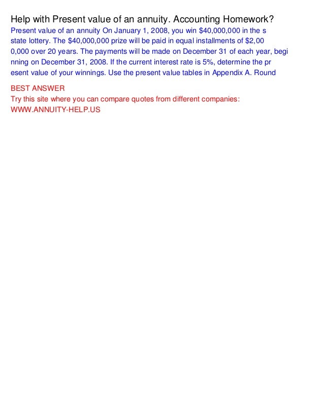 Simple annuity formula and examples image