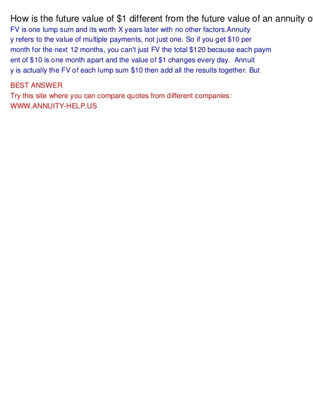 future value annuity