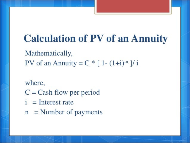 annuity pv annuity
