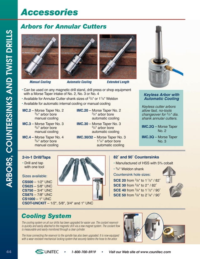 CS Unitec Annular Cutters Catalog PDF