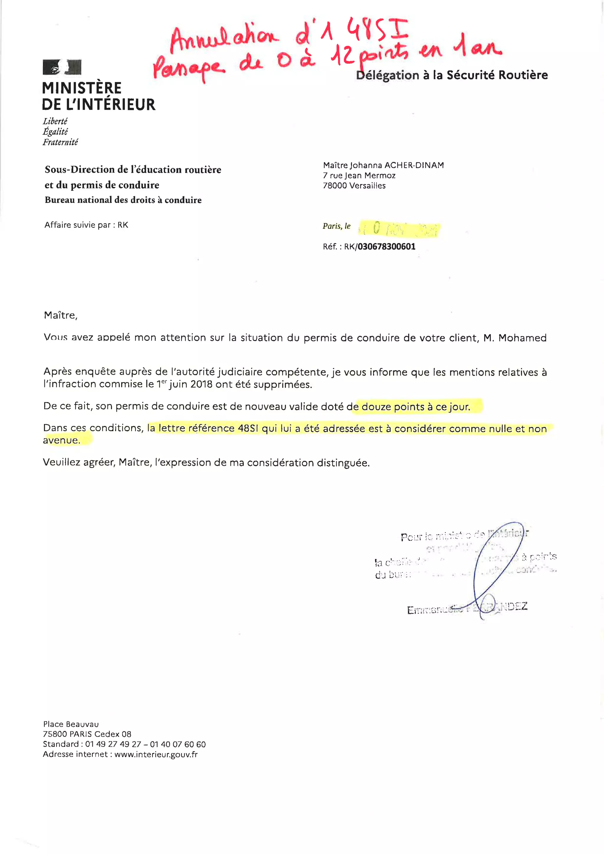 Annulation d