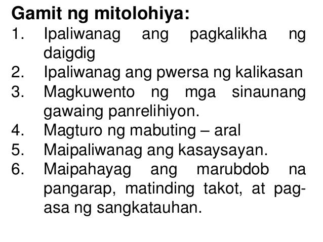 Ano Ang Ibig Sabihin Ng Mitolohiya