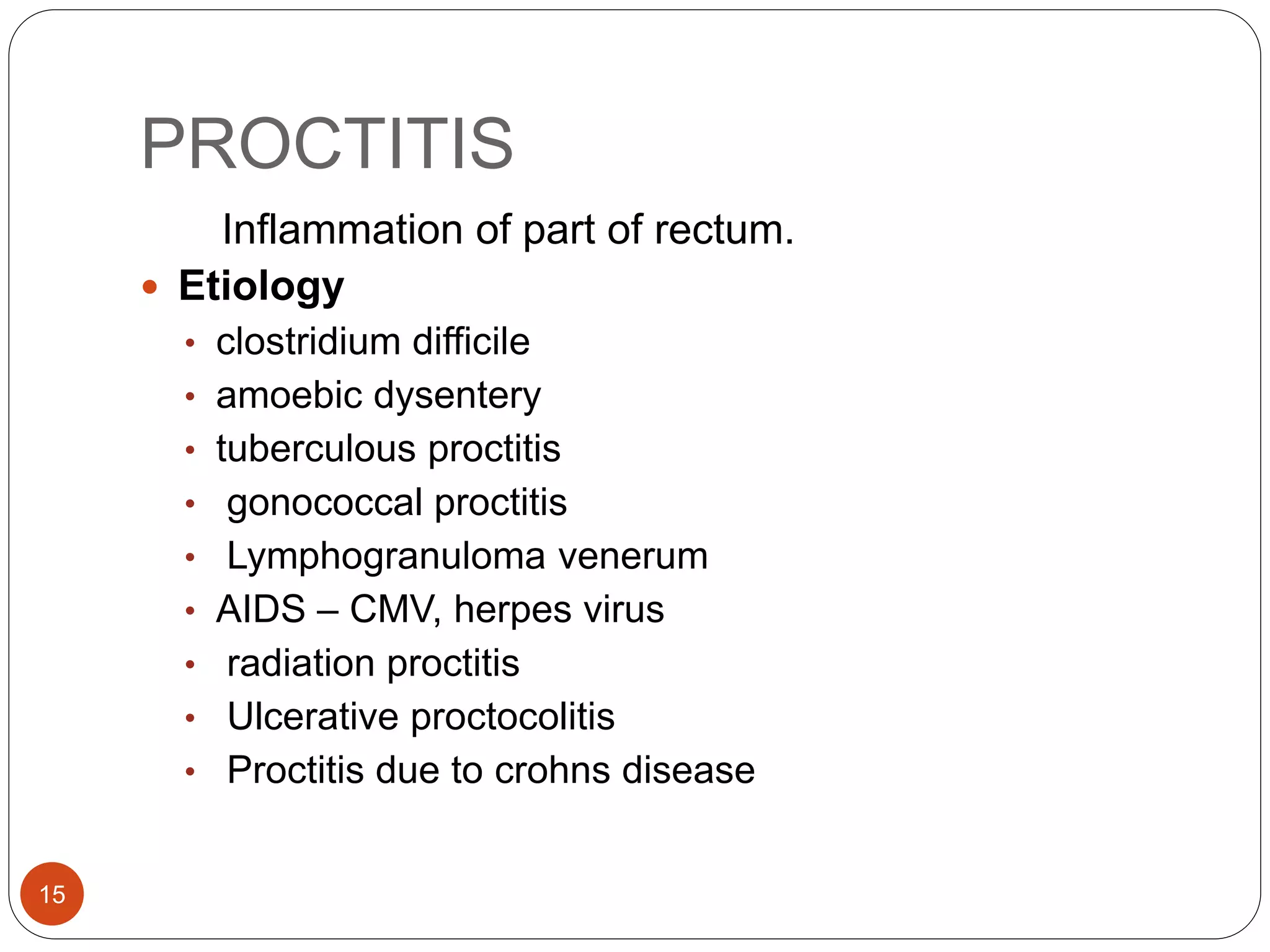 Rectal diseases | PPTX