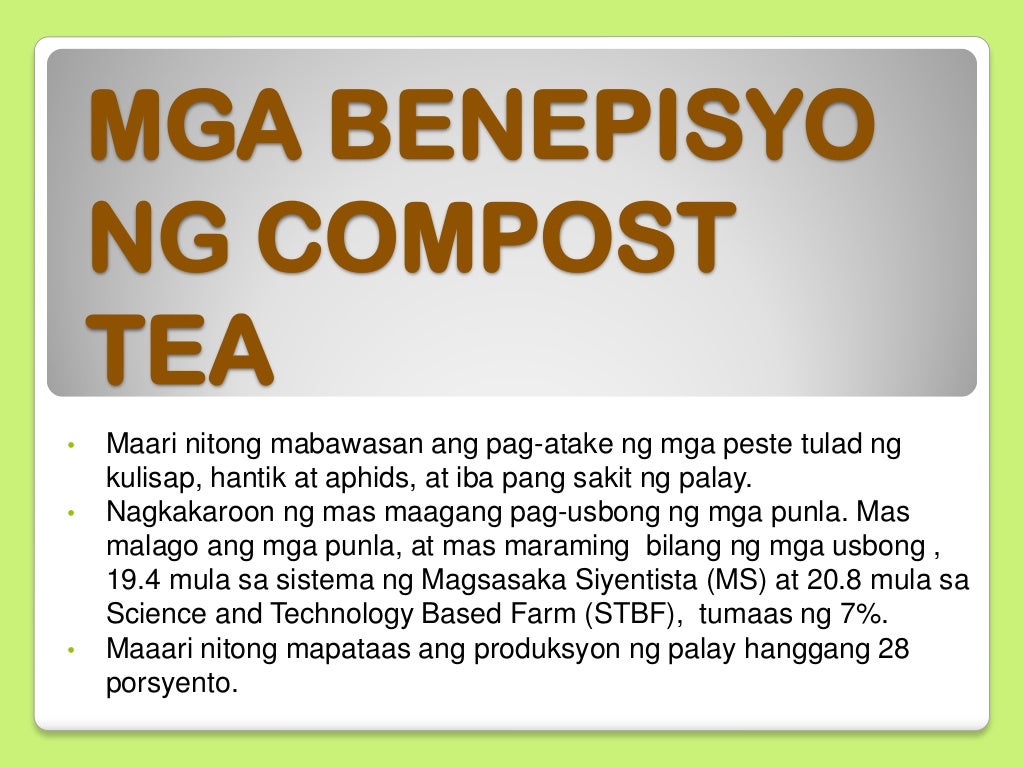 What Is Compost Tea (Tagalog Version)