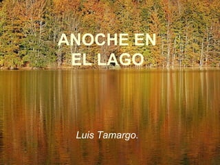 ANOCHE EN EL LAGO   Luis Tamargo. 