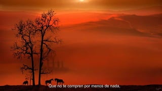 Que no te compren por menos de nada,

 