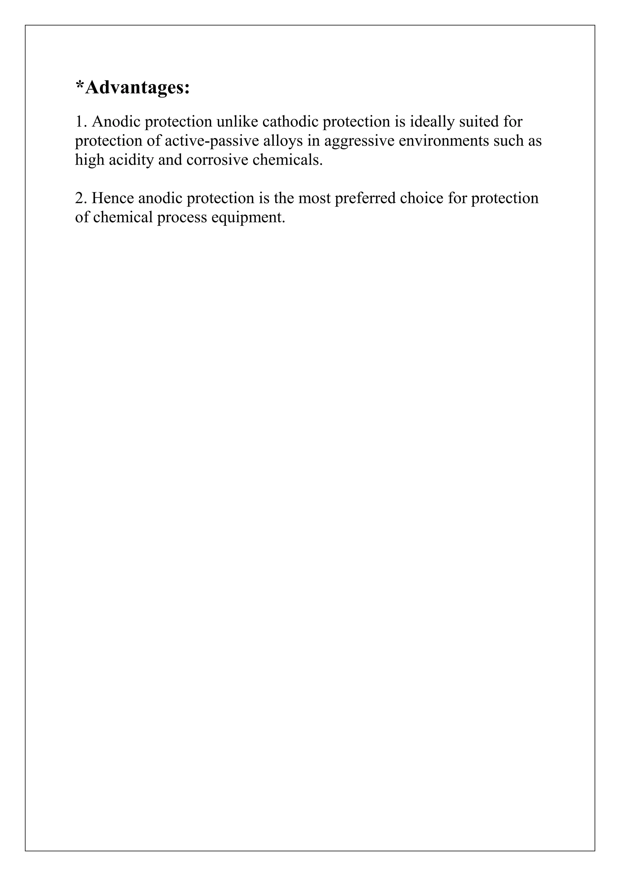 Anodic protection for corrosion prevention | PDF