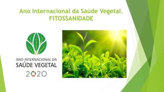 Ano Internacional da Saúde Vegetal.
FITOSSANIDADE
 