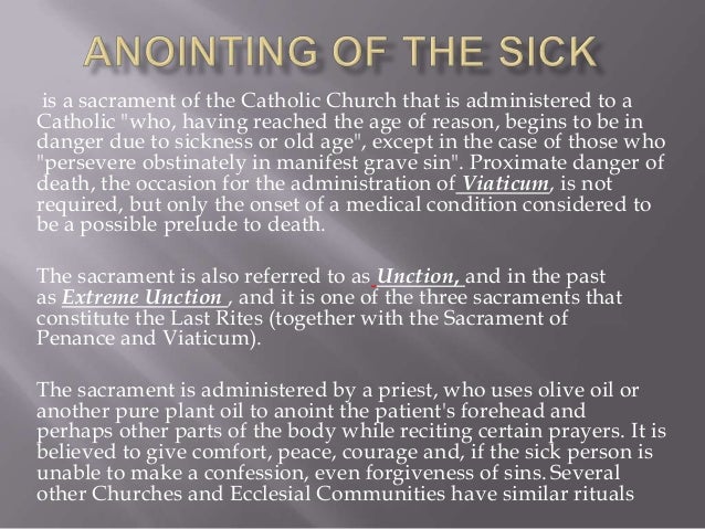 Anointing of the sick