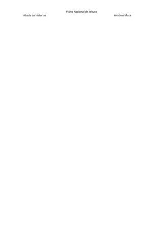 Plano Nacional de leitura
Abada de histórias

António Mota

 