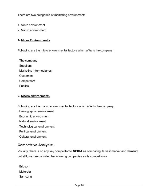 micro environment of nokia Porter’s five forces analysis any organizational strategy that you develop needs to include gaining a thorough under - standing of the external environment that the organization is operating in. micro environment of nokia Porter’s five forces analysis any organizational strategy that you develop needs to include gaining a thorough under - standing of the external environment that the organization is operating in.