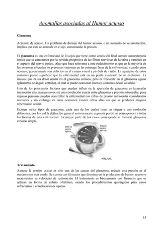 Anomalías en estructura interna del ojo