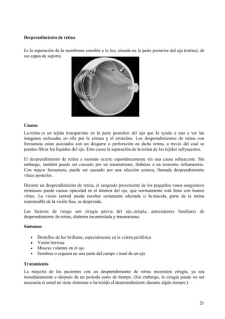 Anomalías en estructura interna del ojo