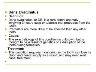 Anomalies of tooth formation & eruption | PPT