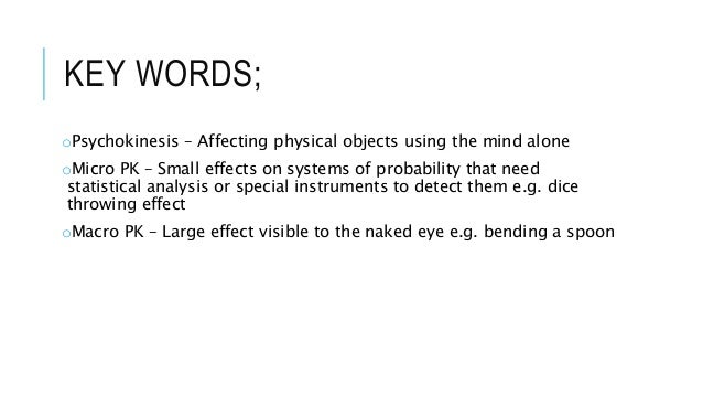 Anomalistic psychology Psychokinesis