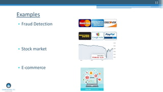 11
• Fraud Detection
• Stock market
• E-commerce
Examples
 