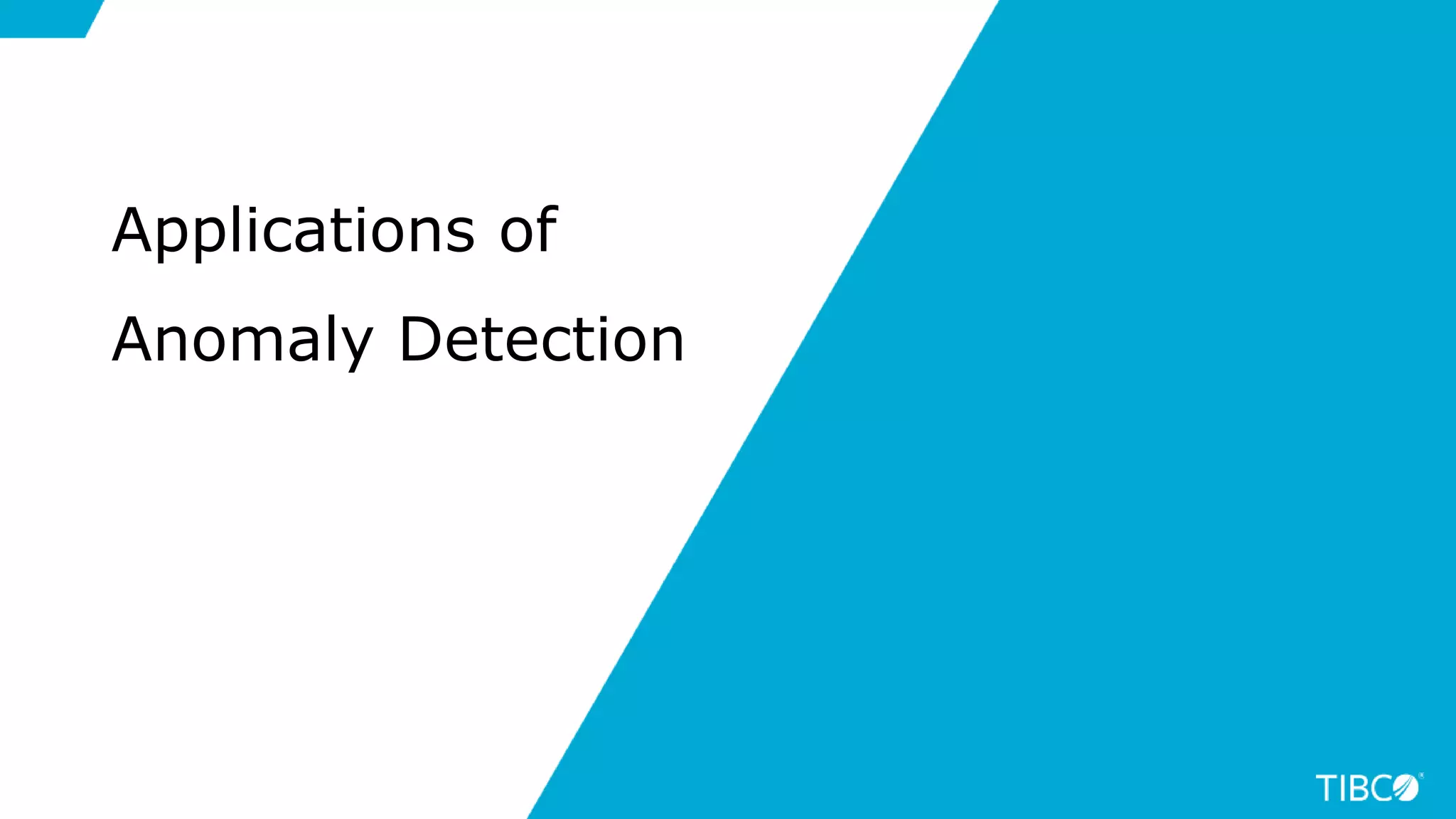 3
Applications of
Anomaly Detection
 