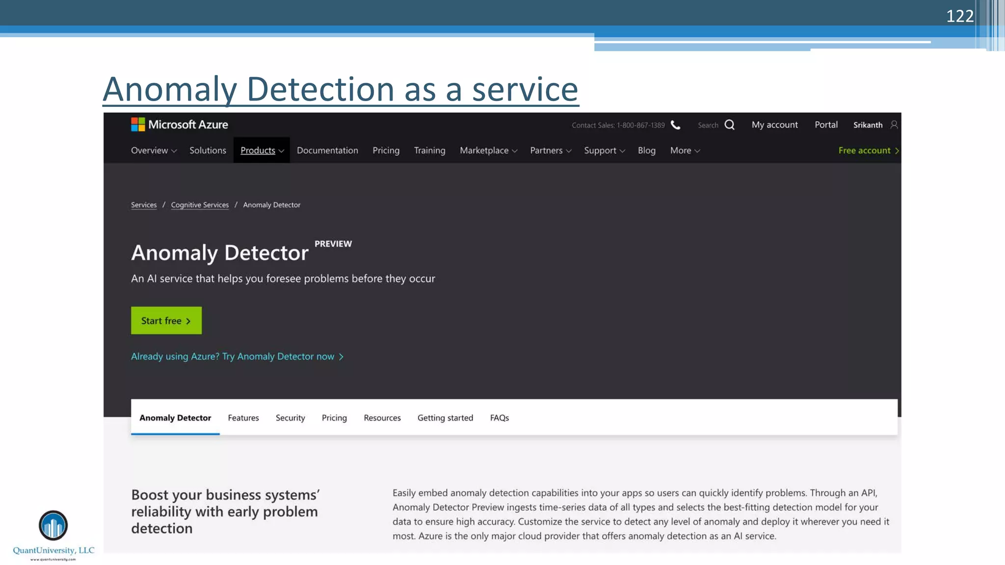 122 Anomaly Detection as a service 