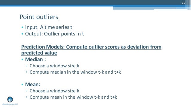Outlier analysis for Temporal Datasets