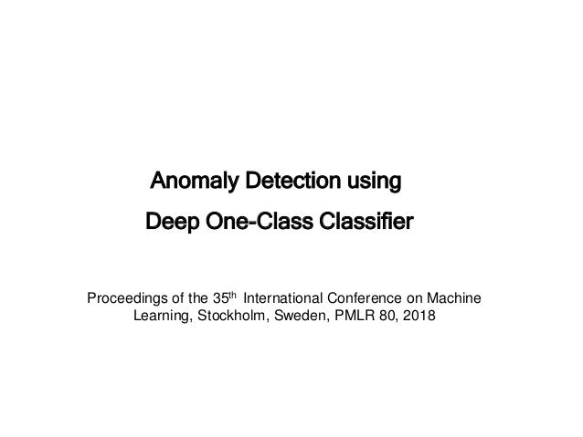 deep learning one class classification