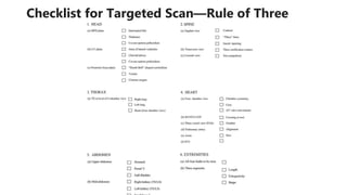 Checklist for Targeted Scan—Rule of Three
 