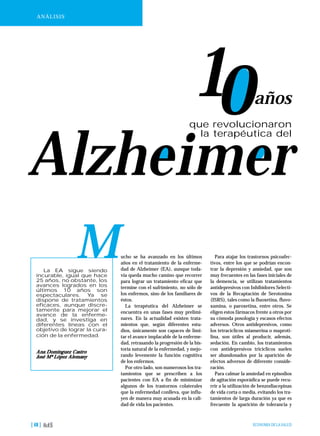 Anon   10 a±os que revolucionaron la terapeutica del alzheimer