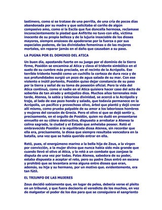 'HVSXpVTXHFRQVWUXyHOJUDQGHIXHUWHHVFXGRKL]RSDUD$TXLOHV
XQDFRUD]DPiVUHOXFLHQWHTXHHOUHVSODQGRUGHOIXHJRXQVyOLGRFDVFR
KHUQLRVRODEUDGRFRQODFLPHUDGHRURTXHVHDGDSWDUDDODVVLHQHV
GHOKpURH

(QFXDQWR+HIHVWROHHQWUHJyODVDUPDVD7HWLVpVWDVDOWyFRPRXQ
JDYLOiQOOHYDQGRODUHOXFLHQWHDUPDGXUDTXHHOLOXVWUHRMRKDEtD
FRQVWUXLGRDVtOOHJyKDVWDHOOXJDUHQHOTXHVXKLMRYHODEDDO
FRPSDxHURPXHUWRRQJHVWRFRPSODFLHQWHOHHQWUHJyODSUHFLDGD
FDUJD/DVDUPDVODEUDGDVSURGXMHURQXQUXLGRPHWiOLFRTXHDVXVWyD
WRGRVORVSUHVHQWHVH[FHSWRDOYDOLHQWHKpURHTXHHQVLPLVPDGRVH
GLVSXVRDFRQWHPSODUODUHOXFLHQWHDUPDGXUD

817521221$'(1$6

+HIHVWRDOVHQWLUVHUHOHJDGRDOROYLGRSRUVXSURSLDPDGUHEXVFyOD
PDQHUDGHHVFDUPHQWDUD+HUDSRUKDEHUFRPHWLGRWDQGHSORUDEOH
DFFLyQ

(VDVtFRPRFRQVWUXyXQWURQRKHUPRVRUHOXFLHQWHWDQFyPRGR
TXHLQFLWDEDDVHQWDUVHDWRGRDTXHOTXHORPLUDUD6HORHQYLyFRPR
UHJDORDVXSURSLDPDGUHpVWDDOPRPHQWRVHVLQWLyDWUDtGDSRUWDQ
VLQJXODUVLOOyQ

6HVHQWySOiFLGDPHQWHQRWyVXVHIHFWRVUHODMDQWHVSHUPDQHFLyDVt
HQDFWLWXGPHGLWDWLYDVHUHQDSRUHVSDFLRLQGHVFULSWLEOHQLVLTXLHUD
VHSHUFDWDEDGHOSDVRGHOWLHPSR

0iVFXDQGRVHGLVSXVRDOHYDQWDUVHGHOPXOOLGRDVLHQWRH[SHULPHQWy
XQDWLUDQWH]TXHODLPSHGtDWRGRPRYLPLHQWR$OSXQWRFRPSUREyTXH
XQDVKDVWDHQWRQFHVLQYLVLEOHVFDGHQDVODFXEUtDQSRUGRTXLHU
IRUPDEDQFRPRXQDHVSHFLHGHWXSLGDUHGTXHODDSULVLRQDEDFRQVXV
PDOODVGHPHWDOQREOH

+HUDHQVDyWRGRWLSRGHWUHWDVDUWLPDxDVSDUDOLEUDUVHGHORVHIHFWRV
GHVHPHMDQWHLQYHQWR0iVGHQDGDOHVLUYLHURQWRGRVXVDEHU
UHVXOWDEDLQ~WLOYDQRDQWHWDQLQVyOLWDVLWXDFLyQDHVWDEDSHQVDQGR
HQUHVLJQDUVHPLHQWUDVSHGtDDXGDDORVGHPiVGLRVHVGHO2OLPSR
FXDQGRFDyHQODFXHQWDGHTXHVyOR+HIHVWR9XOFDQRHUDFDSD]GH
FRQVWUXLUWDQVRILVWLFDGRWURQR3HQVyTXHWRGRDTXHOORIRUPDEDSDUWH
GHXQSODQTXHVXSURSLRKLMRKDEtDXUGLGRSDUDYHQJDUVHGHHOOD
5HFRUGyHQWRQFHVVXPDOFRPSRUWDPLHQWRSDUDFRQpODOVHQWLUVH
DWUDSDGDVXSOLFyDOUHVWRGHODVGHLGDGHVTXHLQWHUFHGLHUDQDQWH
+HIHVWR9XOFDQRSDUDOLEHUDUODGHWDQDSUHWDGDVDWDGXUDV

(/)5872'(/$9,'
 