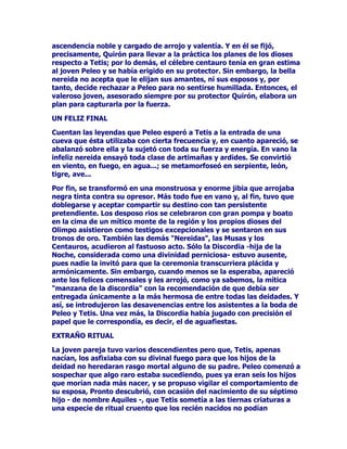 TXH
HUDXQPRQVWUXRFRQFRODGHVHUSLHQWHFXHUSRGHPXMHUKDELWDED
HQODVSURIXQGLGDGHVGHXQDFDYHUQDRFXOWDHQODVPRQWDxDV
LQDFFHVLEOHVGHODPtWLFDUHJLyQGH$UFDGLD(OSDGUHGHOFDQHUEHURHUD
7LIyQPRQVWUXRGHSURSRUFLRQHVGHVPHVXUDGDVTXHWHQtDXQFHQWHQDU
GHFDEH]DVGHGUDJyQFRQVXVIDQWDVPDOHVH[WUHPLGDGHVSRGtD
DEDUFDUWRGRHORUEHGHVXVRMRVVDOtDFRPRXQDHVSHFLHGHIXHJRTXH
DUUDVDEDFXDQWRVHOHSRQtDSRUGHODQWHXHQWDQODVOHHQGDVTXHD~Q
PRUDHQODVPLVPDVHQWUDxDVGHOYROFiQ(WQDTXHDTXtORUHFOXyHO
SRGHURVRUHGHO2OLPSRVLUYLpQGRVHGHXQDKR]IDEULFDGDFRQ
GLDPDQWHVSLHGUDVSUHFLRVDV

(5%(52'20,1$'2

$SHVDUGHWRGRORDQWHULRUHOFDQHUEHURIXHVRPHWLGRVXYLJLODQFLD
EXUODGDSRUKpURHVSRUPRUWDOHV6HFXHQWDTXHHQFLHUWDRFDVLyQ
2UIHREDMyDORVGRPLQLRVVXEWHUUiQHRVGH3OXWyQHQEXVFDGHVX
DPDGD(XUtGLFHDOWRSDUVHFRQHUEHURHQYH]GHKXLUVHSXVRD
WDxHUVXOLUD/DVQRWDVPHORGLRVDVTXHHOJUDQYLUWXRVRGHODP~VLFD
DUUDQFyDVXLQVWUXPHQWRORJUDURQDGRUPHFHUDOILHURDQLPDOGHHVWH
PRGR2UIHRSXGRWUDVSDVDUHOXPEUDOGHO7iUWDURHQFRQWUDUVHDOOtFRQ
(XUtGLFHDTXLHQODPRUGHGXUDGHXQDVHUSLHQWHYHQHQRVDODKDEtD
WUDtGRKDVWDWDQWpWULFDPRUDGD

XDQGRD2UIHRFUHtDKDEHUOLEUDGRDVXEHOODHVSRVD(XUtGLFHGHO
WRUPHQWRGHO$YHUQRPLUySDUDDWUiVDFDVRFRQODLQWHQFLyQGH
FHUFLRUDUVHGHTXHVXDPDGDOHVHJXtDHQDTXHOLQVWDQWHVHFRQVXPy
VXGHVDSDULFLyQ(QYDQRLQWHQWyGHQXHYRSHQHWUDUHQHOUHLQRGHODV
VRPEUDVDTXHHOEDUTXHURDURQWHVHQHJyDVXELUOHHQVXEDUFD
DVtSHUPDQHFLyGXUDQWHVLHWHGtDVVLHWHQRFKHVYDJDQGRFRQXQ
DFHUDGRGRORUFRPR~QLFDFRPSDxtDSRUODVSHVWLOHQWHVULEHUDVGHOUtR
$TXHURQWH

81(63$,232%/$'2'()$17$60$6

4XLpQPHMRUQDUUDUiORVGLVWLQWRVDYDWDUHVSRUORVTXHDWUDYLHVD2UIHR
FXDQGRVHGHFLGHDYROYHUDODYLGDDVXMRYHQHVSRVD(XUtGLFHVHUiHO
 