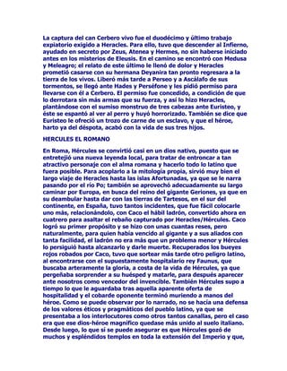 SRUORVDUULELVWDVFXDMDHQUHGRVGHWXUQRHOPXQGRHQWHURDOEHUJDED
WRGDFODVHGHFULDWXUDVPLVWHULRVDVTXHWHQtDQSRUHVSHFLDOPLVLyQ
GLULJLUODVDFFLRQHVGHORVKXPDQRV3DUDFRQVHJXLUODOLEHUWDGSOHQD
SRUWDQWRVHKDFtDQHFHVDULRHVWDUDELHQFRQHVDVFULDWXUDVRFXOWDV
SRGHURVDVDTXHGRPLQDEDQODSURSLDYROXQWDGGHORVKXPDQRVOD
PHMRUIRUPDGHFRQVHJXLUORVDSHWHFLGRVORJURVHUDHFKDUPDQRGHOD
RSRUWXQD,QGLJDPHQWD'HDTXtTXHHOFRQRFLPLHQWRSOHQRGHODV
GLVWLQWDVSOHJDULDVDOOtFRQWHQLGDVVHKLFLHUDLPSUHVFLQGLEOHSDUDODV
JHQWHVGHWRGDFRQGLFLyQ(VWDHVSHFLHGHIHSRSXODUWXYRPDRU
DUUDLJRHQ5RPDTXHHQ*UHFLDODVGHLGDGHVDOHJyULFDVGHWHQWDGRUDV
GHDVSHFWRVPRUDOHVFRQVWLWXHURQXQDGHODVLPSURQWDVPiV
PDUFDGDVGHOSXHEORURPDQR

$6/(3,2(68/$3,2

5HVSHFWRDODVGHLGDGHVUHODFLRQDGDVFRQODVDOXGHVLQGXGDEOHTXH
GHVWDFD$VFOHSLR(VFXODSLR(VWHKDEtDDSUHQGLGRHODUWHGHODPHGLFLQD
QRVyORGHVXSDGUHVLQRWDPELpQGH4XLUyQHOPiVLOXVWUHGHORV
FHQWDXURV

3HURSXHVWRTXH$VFOHSLRHVQDGDPHQRVTXHXQKLMRGH$SRORGHpO
UHFLELUiHOLQPHQVRFDXGDOGHFRQRFLPLHQWRVTXHOHHVWDEOHFHUiFRPR
SURWRWLSRGHOPpGLFRFRPRHVSHMRHQHOTXHVHGHEHPLUDUWRGR
KXPDQRTXHTXLHUDDVSLUDUDDOLYLDUDVXVVHPHMDQWHVGHODV
SHQDOLGDGHVPLVHULDVGHVXFRQGLFLyQ(OKRPEUHYDDWHQHUTXH
FHxLUVHPiVPiVDDTXHOGLVFtSXORGLUHFWRGHODGLYLQLGDGPLVPDVLHV
FLHUWRTXHTXLHUHPHMRUDUVXWpFQLFDVXLQVSLUDFLyQFXUDGRUD

/DVDELGXUtDGH$VFOHSLR(VFXODSLRSRUVHUXQSiOLGRUHIOHMRGHOD
WRWDOLGDGGLYLQDYDDVHUODUHJODLQFRQWHVWDEOHVREUHODTXHWLHQHQTXH
PHGLUVHORVUHVXOWDGRVDOFDQ]DGRVSRUVXVVHJXLGRUHVHQODSUiFWLFD
PpGLFDSRUTXHVyORORVGLRVHVFRQRFHQDIRQGRWRGRVORVVHFUHWRVGHOD
VDOXGGHODHQIHUPHGDGGHODYLGDGHODPXHUWHVyORGHHOORVVH
SXHGHH[WUDHUHOWHVRURGHOFRQRFLPLHQWRYHUGDGHUR)XHXQJUDQ
DFLHUWRTXH$SRORVHGHFLGLHUDDHQYLDUDVXKLMR$VFOHSLRFRQHO
FHQWDXUR4XLUyQTXLHQSRURWUDSDUWHJR]DEDGHELHQPHUHFLGDIDPD
HQDTXHOWLHPSRGHELGRDOGRPLQLRODYDVWHGDGGHVXVDEHU

(/(17$85228,521

4XLUyQHUDKLMRGHURQRVGHODRFHiQLGH)LOLUDFXHQWDQODVOHHQGDV
TXH5HDHVSRVDGHURQRVORVVRUSUHQGLyMXQWRVPDOGLMRDDPERV
SRUORTXHHQVHJXLGDHVWH~OWLPRVHWUDQVIRUPyHQFDEDOORVDOLy
KXHQGRDJDORSH0iVWDUGH)LOLUDSDULyXQVHUKtEULGRPLWDGKRPEUH
PLWDGFDEDOORHVGHFLUXQFHQWDXURDOTXHSXVLHURQSRUQRPEUH
4XLUyQVLQWLyWDODYHUVLyQKDFLDpOTXHFODPyDORVGLRVHVSDUDTXHOD
 