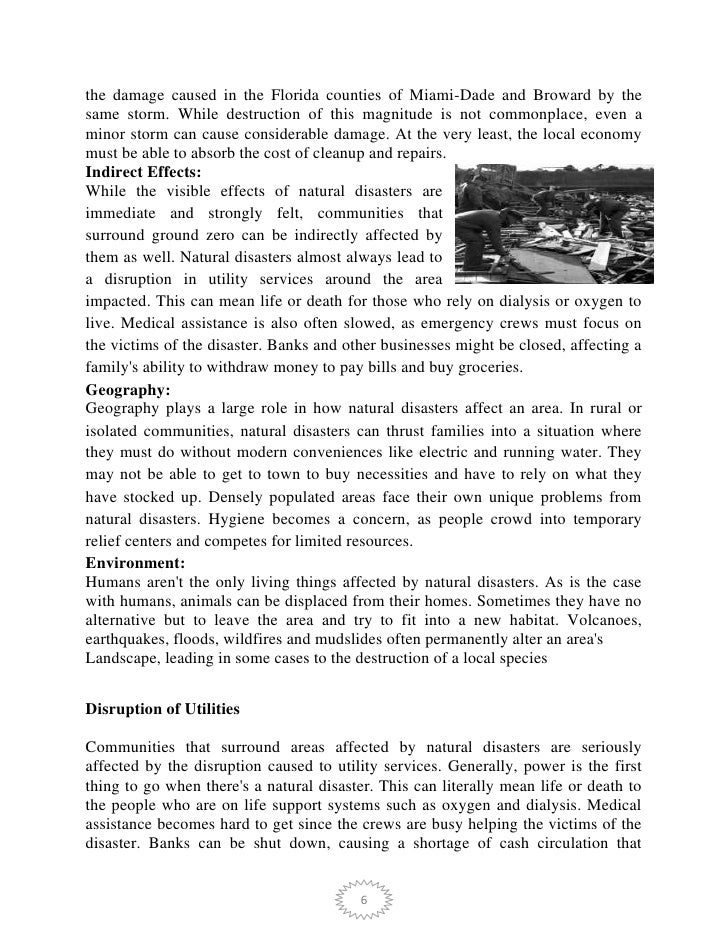 Consequences of natural disasters image