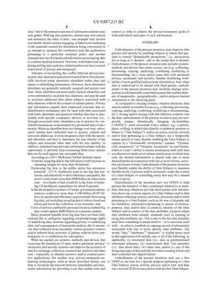 Anonos U.S. Patent Number 9,087,215