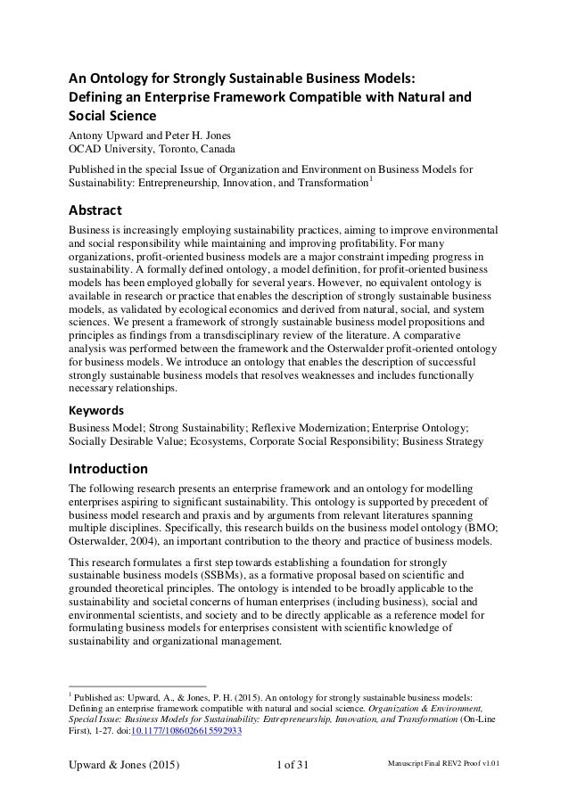 An Ontology For Strongly Sustainable Business Models Oe Upward An Ontology For Strongly Sustainable Business Models Defining An Enterprise Framework Compatible With Natural Writing Services Panama also English Class Reflection Essay Custom Articles
