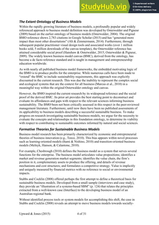 An Ontology For Strongly Sustainable Business Models Defining An ...