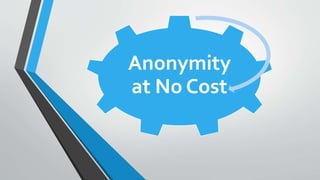 Anonymity
at No Cost
 