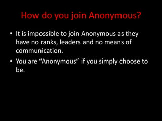 Anonymous | PPTX